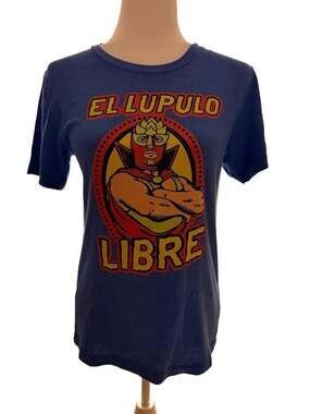 The Brew Kettle El Lupulo Libre T-Shirt Blue Graphic Tee